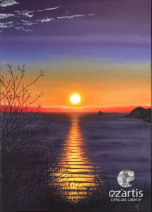 ozartis-la rochelle-peinture-huile-coucher-de-soleil-marie-renée