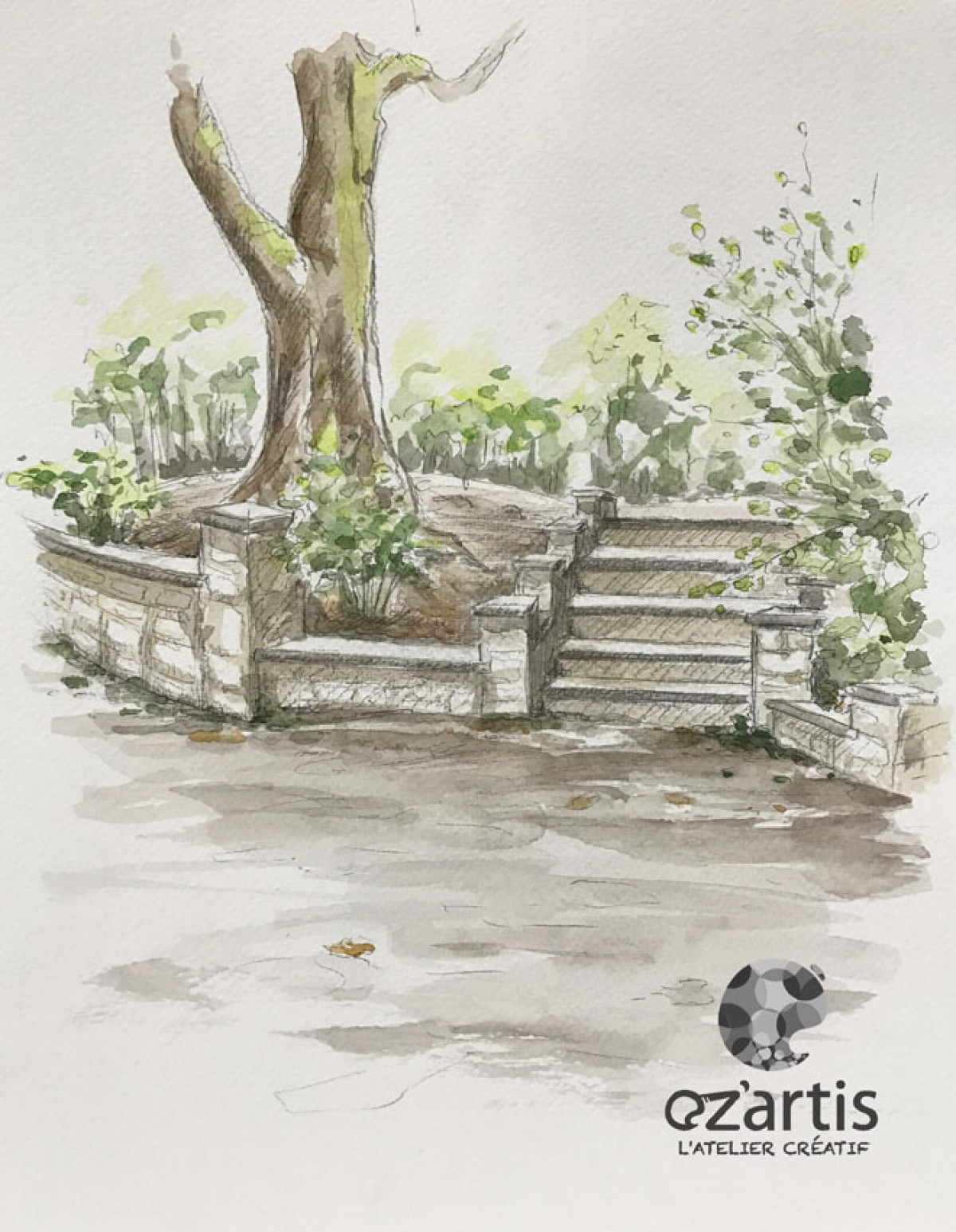 dessin sorties croquis aquarelle Mathieu THOMAS