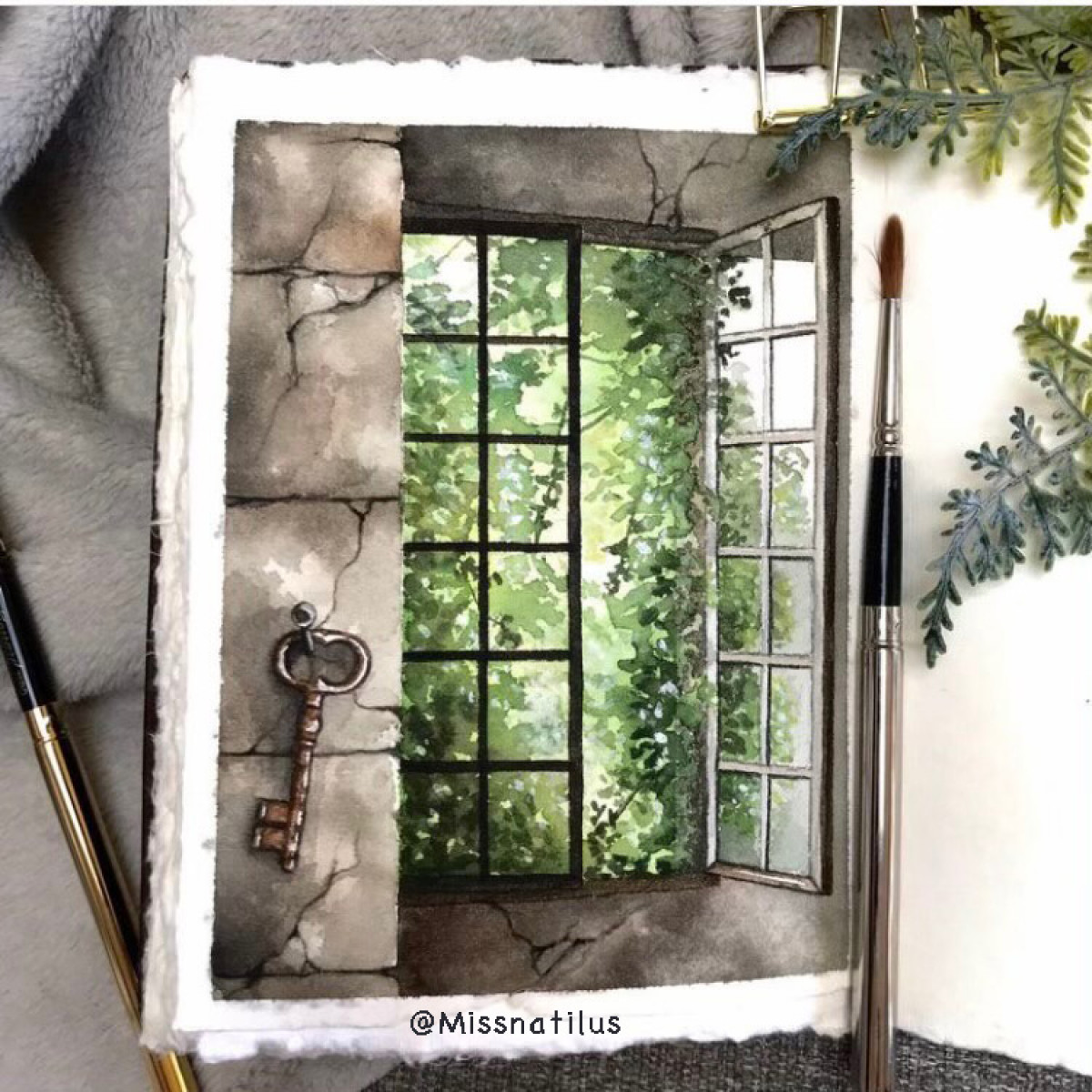 fenêtre aquarelle